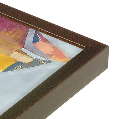 [Color:Espresso], Picture of art in a Espresso frame at an angle