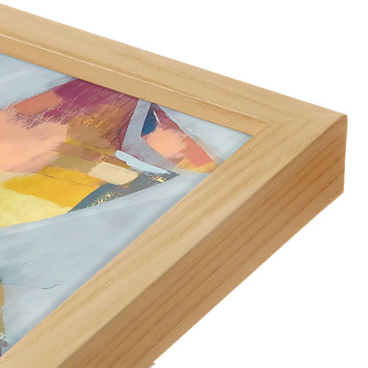 [Color:American Maple], Picture of art in a American Maple frame at an angle
