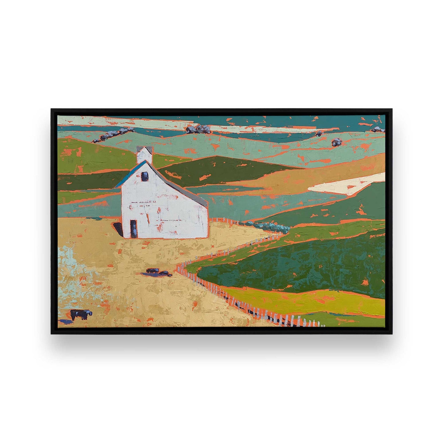 [Color:Satin Black], Picture of art in a Satin Black frame