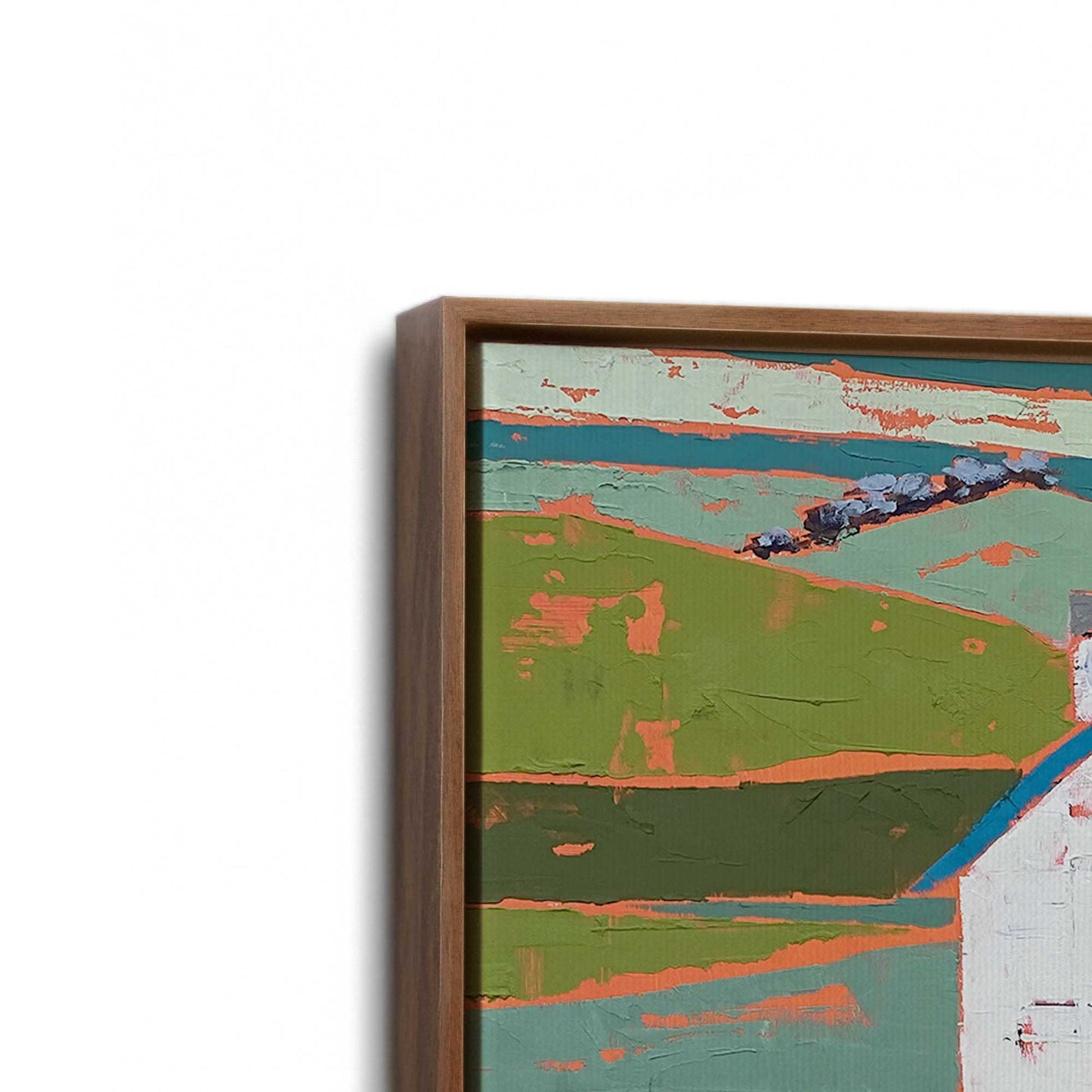 [Color:Walnut], Picture of art in a Walnut frame at an angle