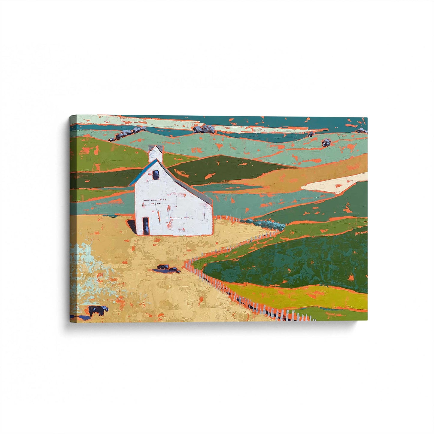 [Color:Stretched Canvas], Picture of art at an angle