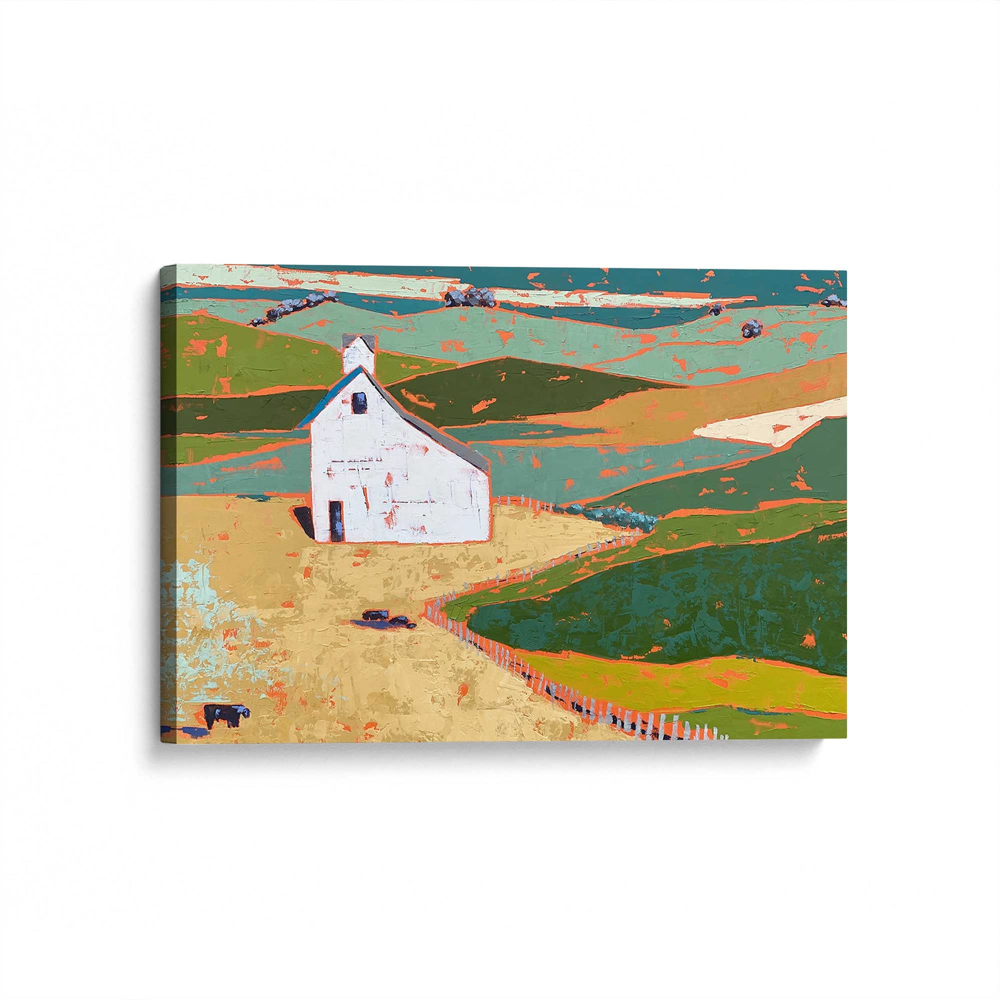 [Color:Stretched Canvas], Picture of art at an angle