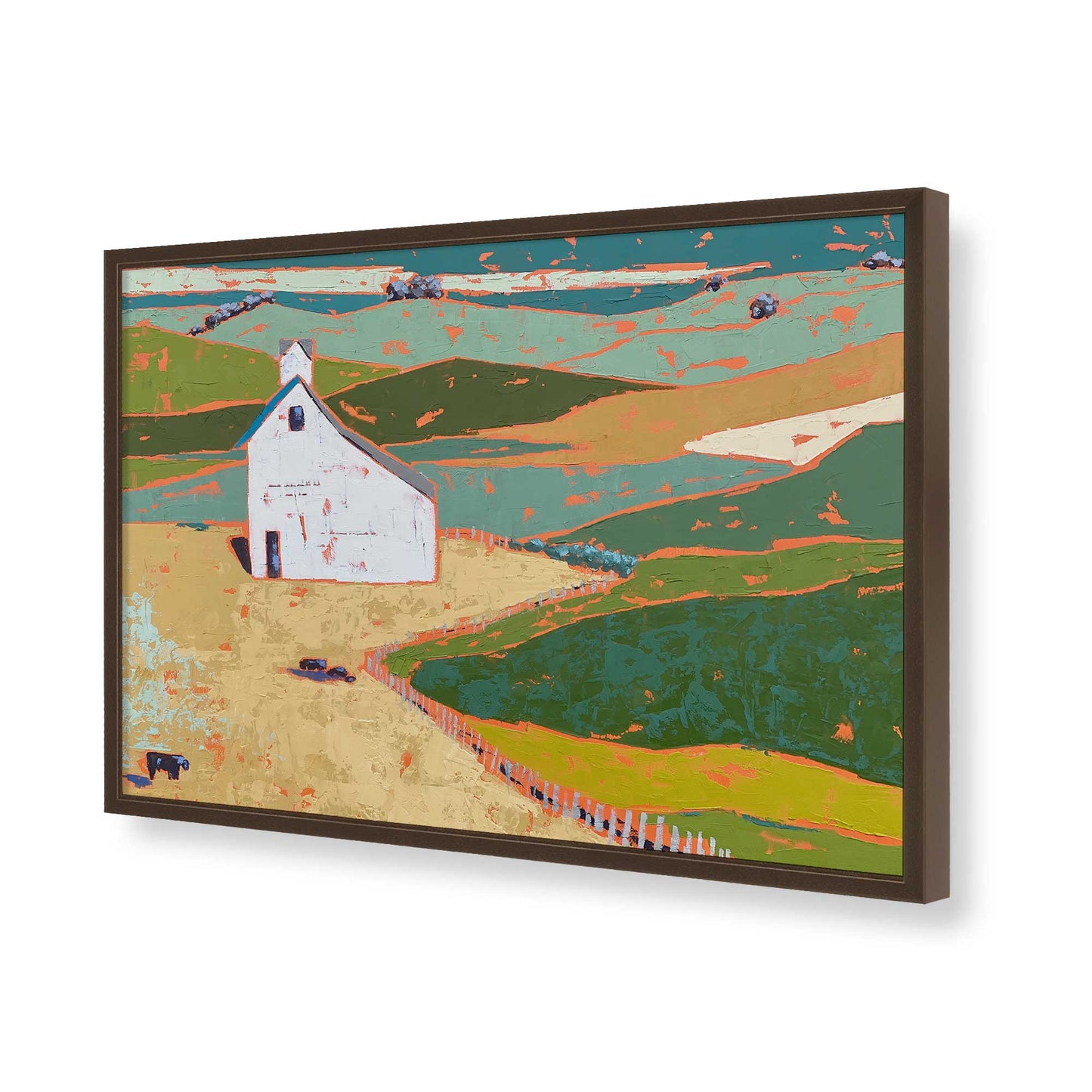 [Color:Belvinder Brown], Picture of art in a Belvinder Brown frame of the corner