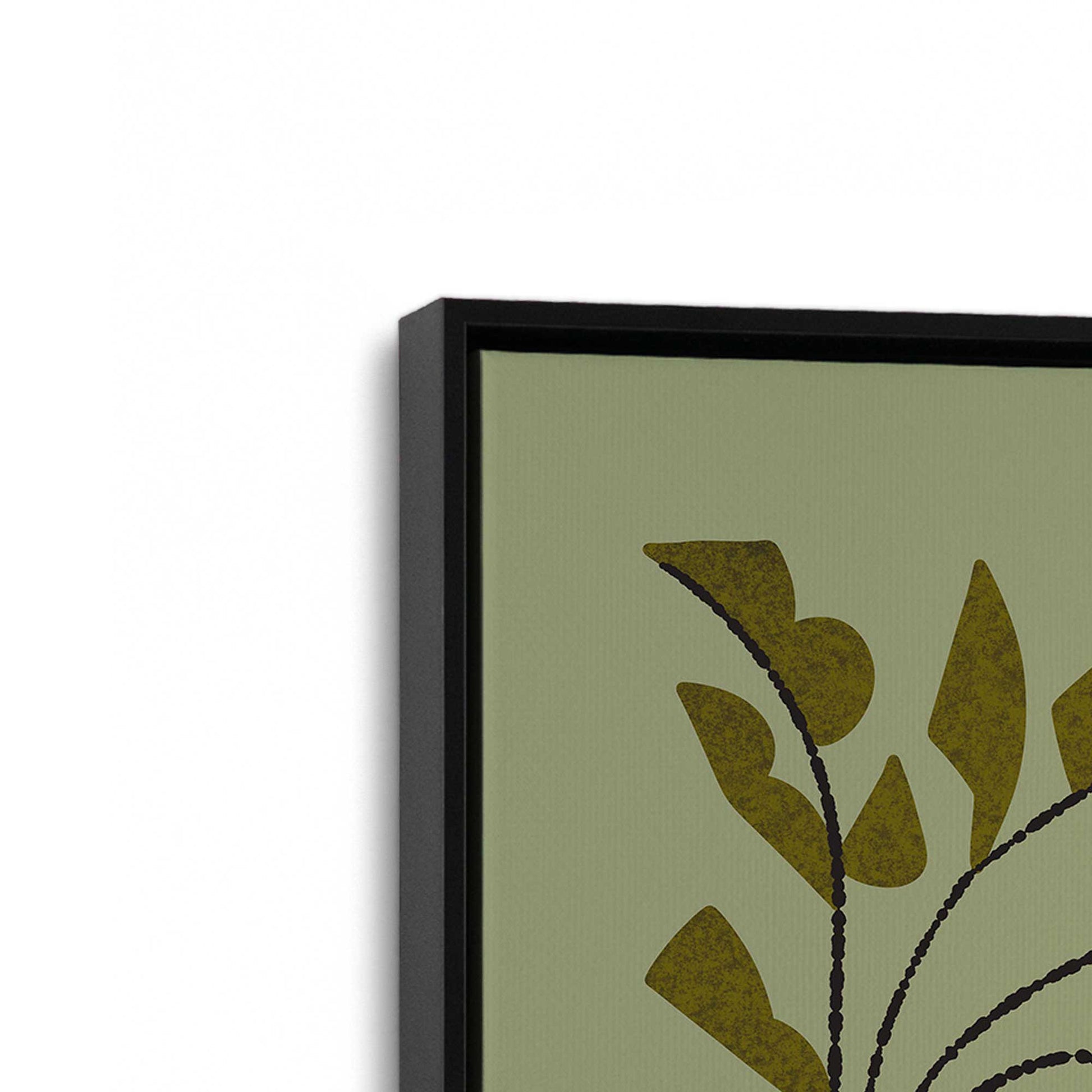 [Color:Satin Black], Picture of art in a Satin Black frame at an angle