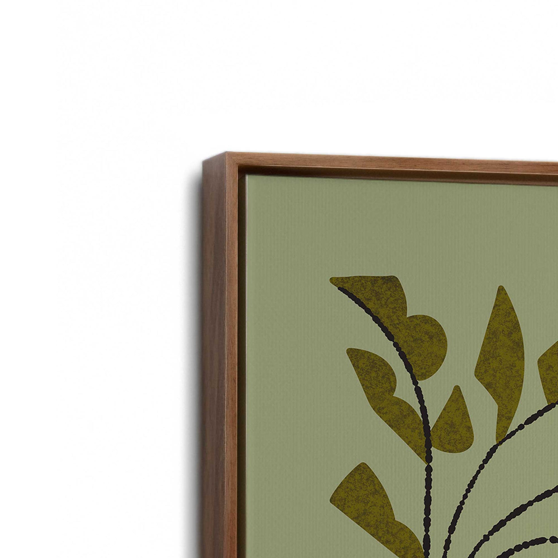 [Color:Walnut], Picture of art in a Walnut frame at an angle