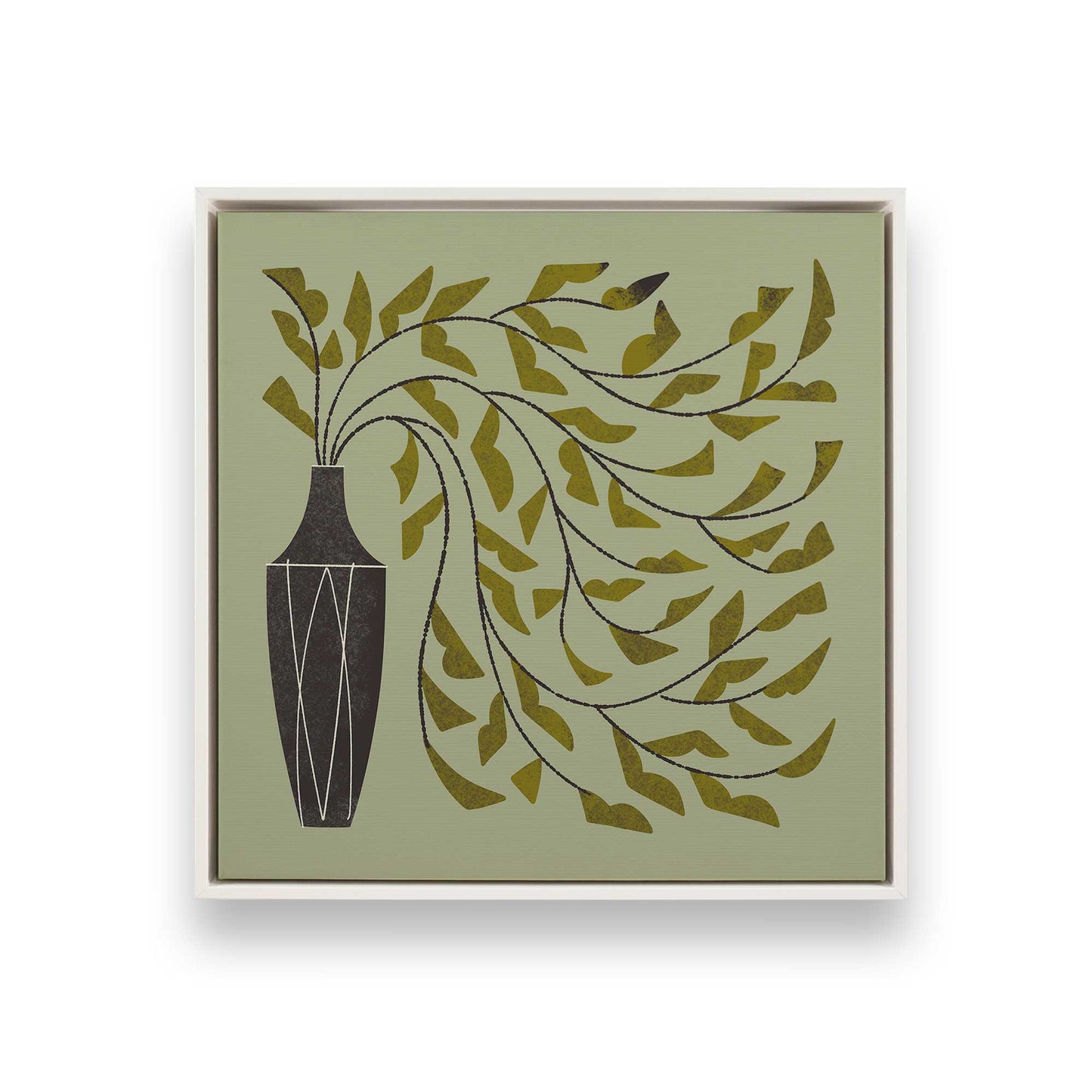[Color:Opaque White], Picture of art in a White frame
