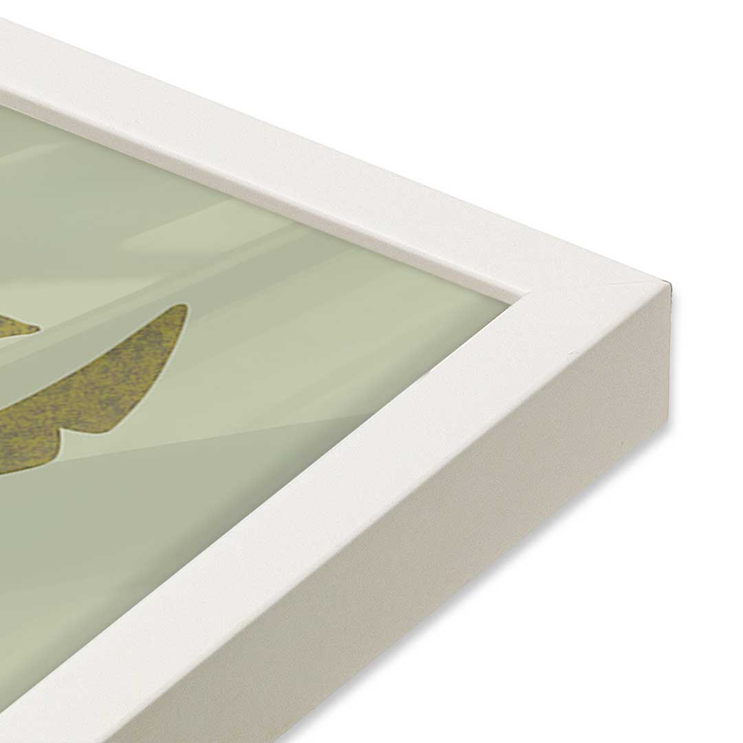 [Color:Opaque White], Picture of art in a Opaque White frame at an angle