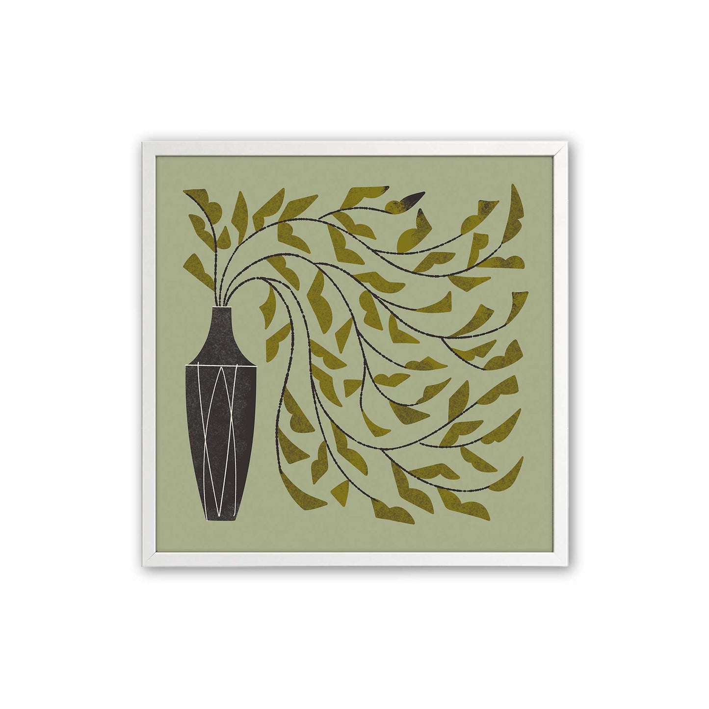 [Color:Opaque White], Picture of art in a Opaque White frame