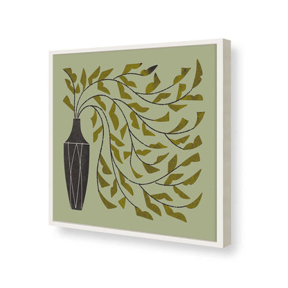 [Color:Opaque White], Picture of art in a Opaque White frame of the corner