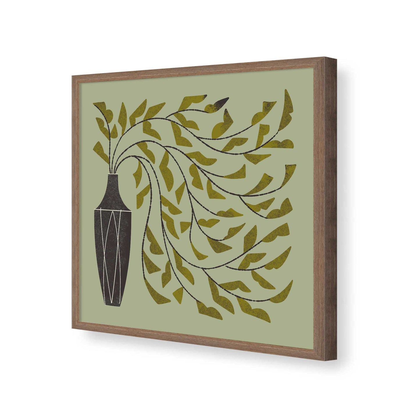 [Color:Walnut], Picture of art in a Walnut frame of the corner