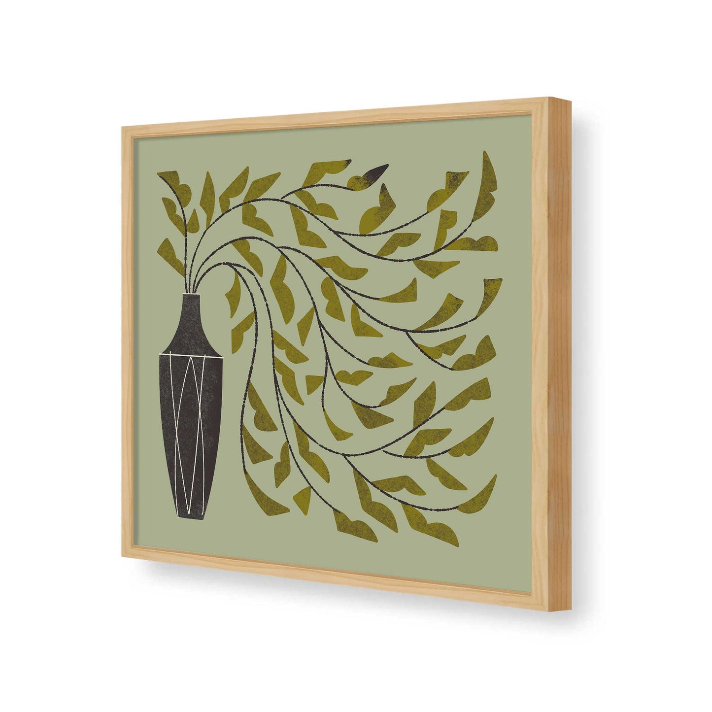[Color:American Maple], Picture of art in a American Maple frame of the corner