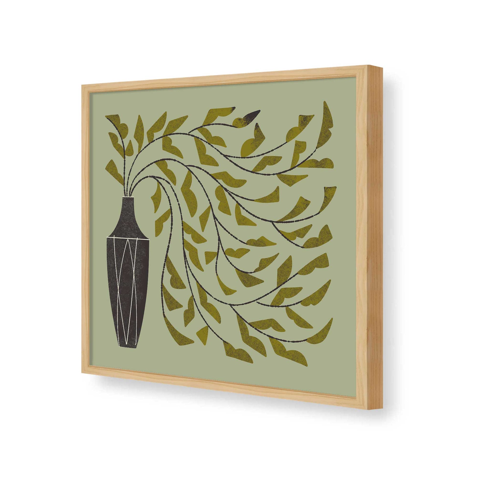 [Color:American Maple], Picture of art in a American Maple frame of the corner