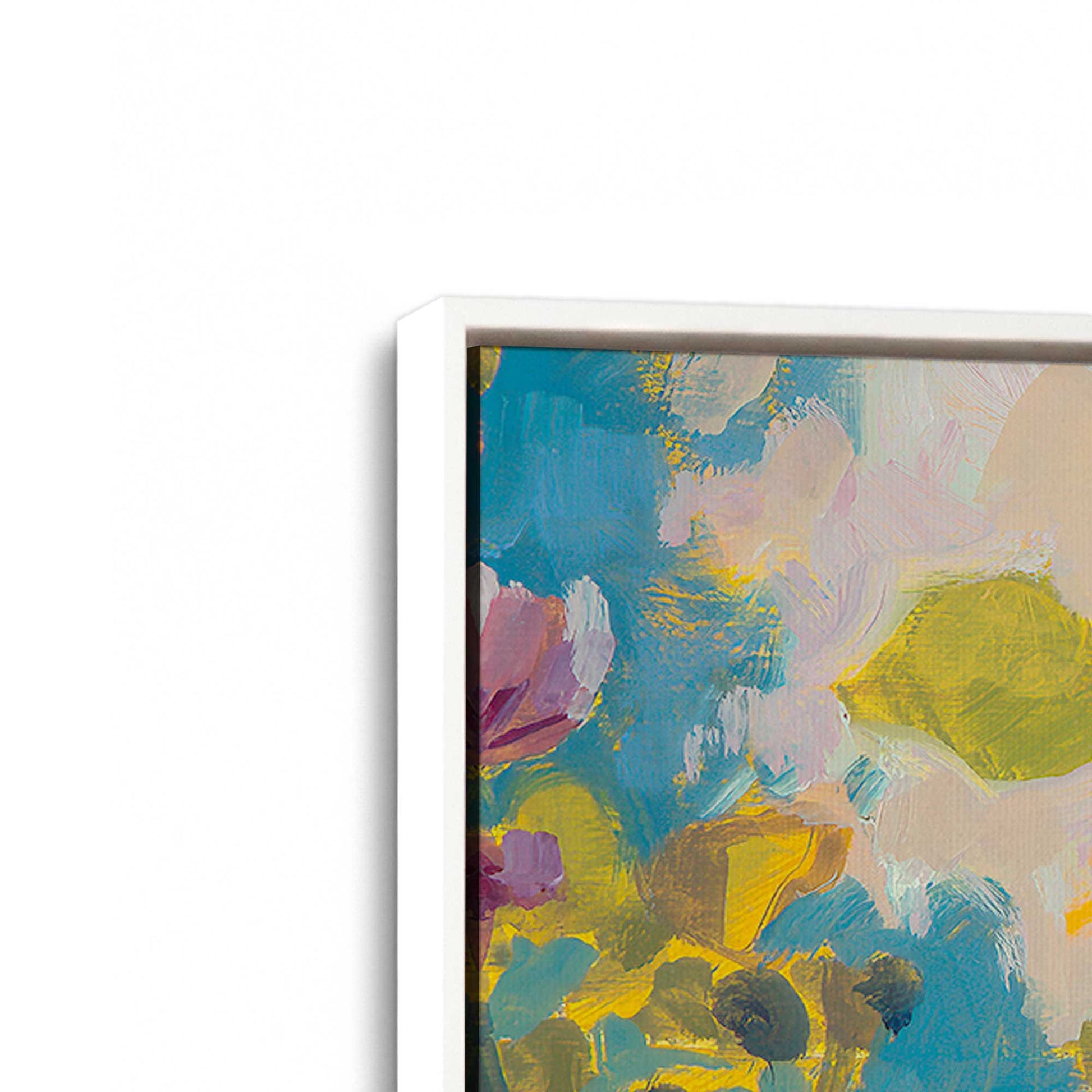 [Color:Opaque White], Picture of art in a White frame at an angle