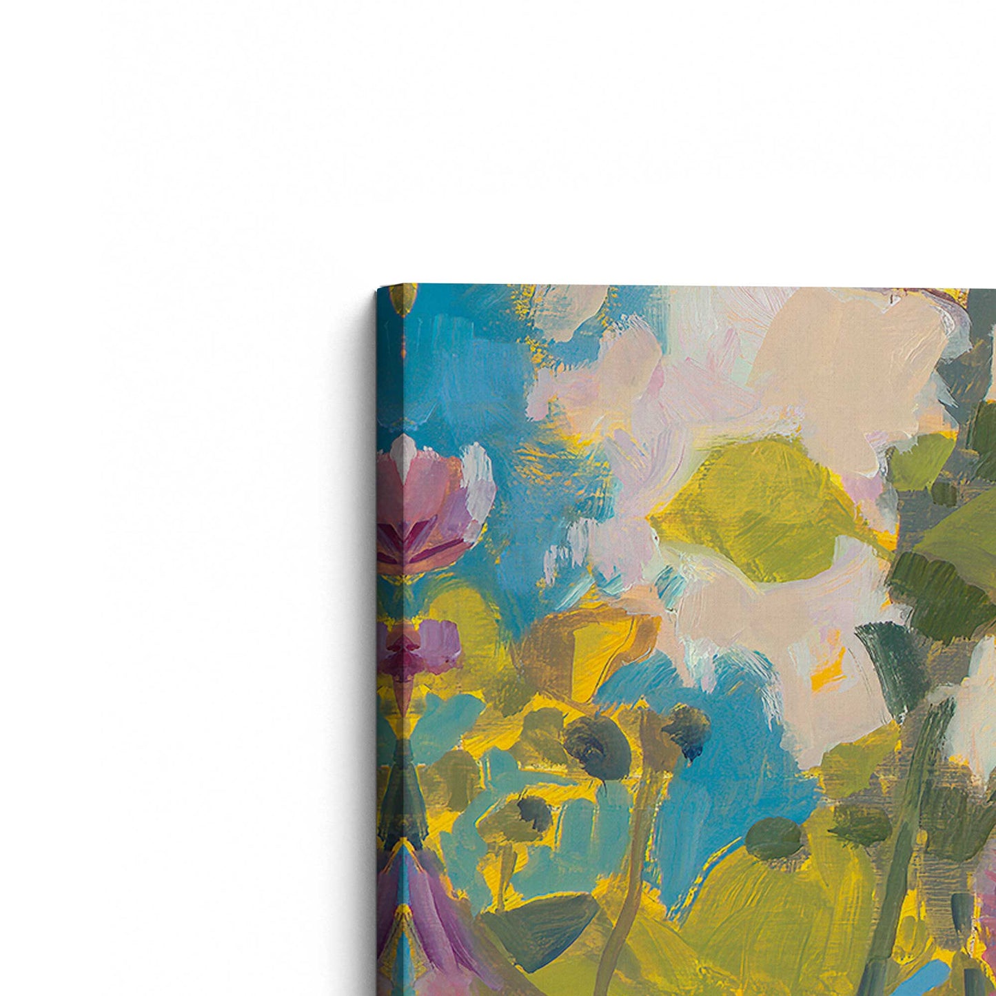 [Color:Stretched Canvas], Picture of the corner of the art
