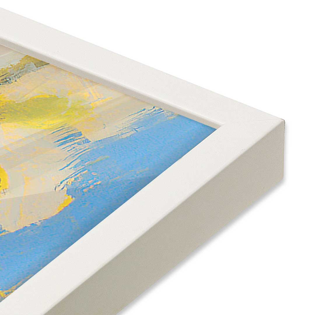 [Color:Opaque White], Picture of art in a Opaque White frame at an angle