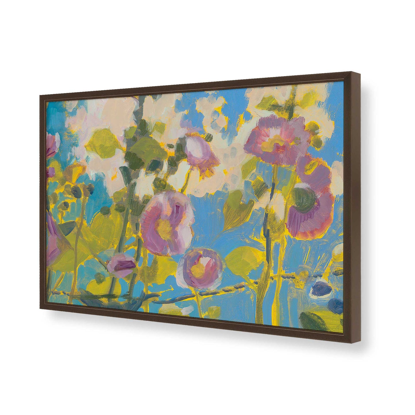[Color:Brown], Picture of art in a Brown frame of the corner