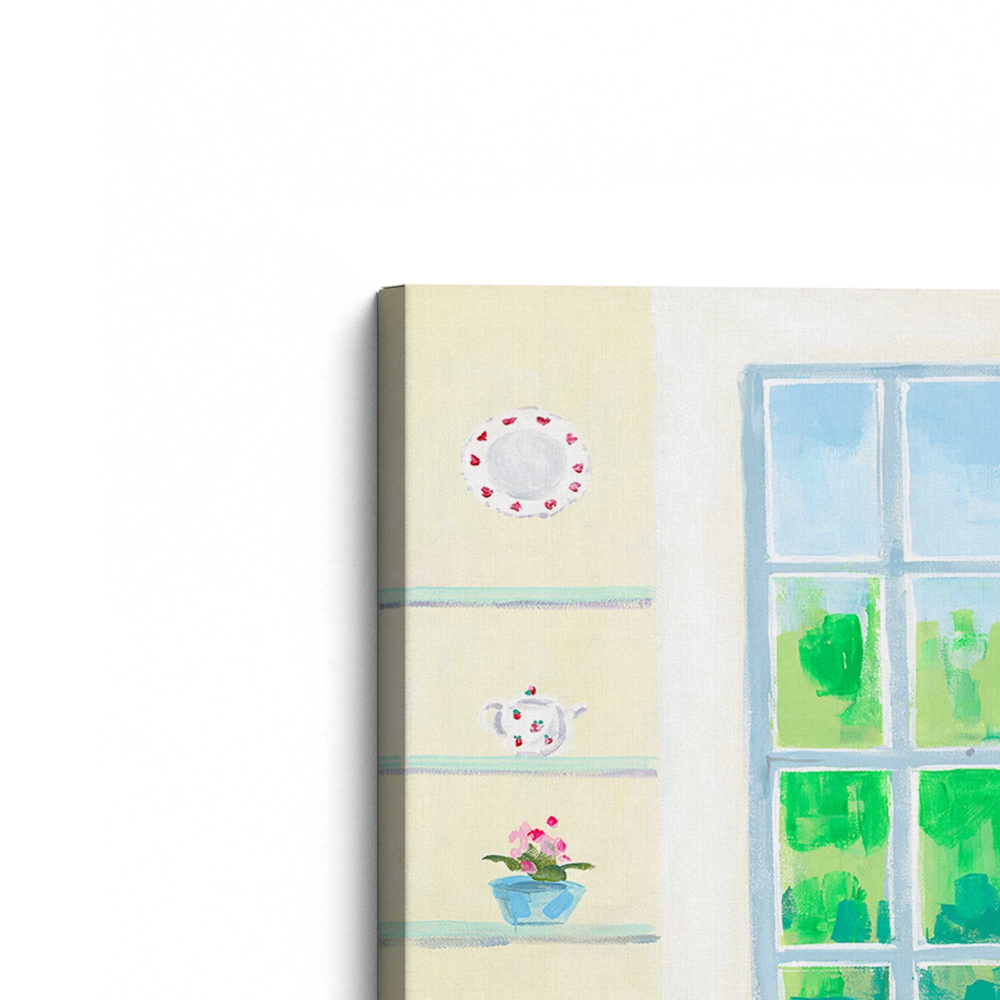 [Color:Stretched Canvas], Picture of the corner of the art
