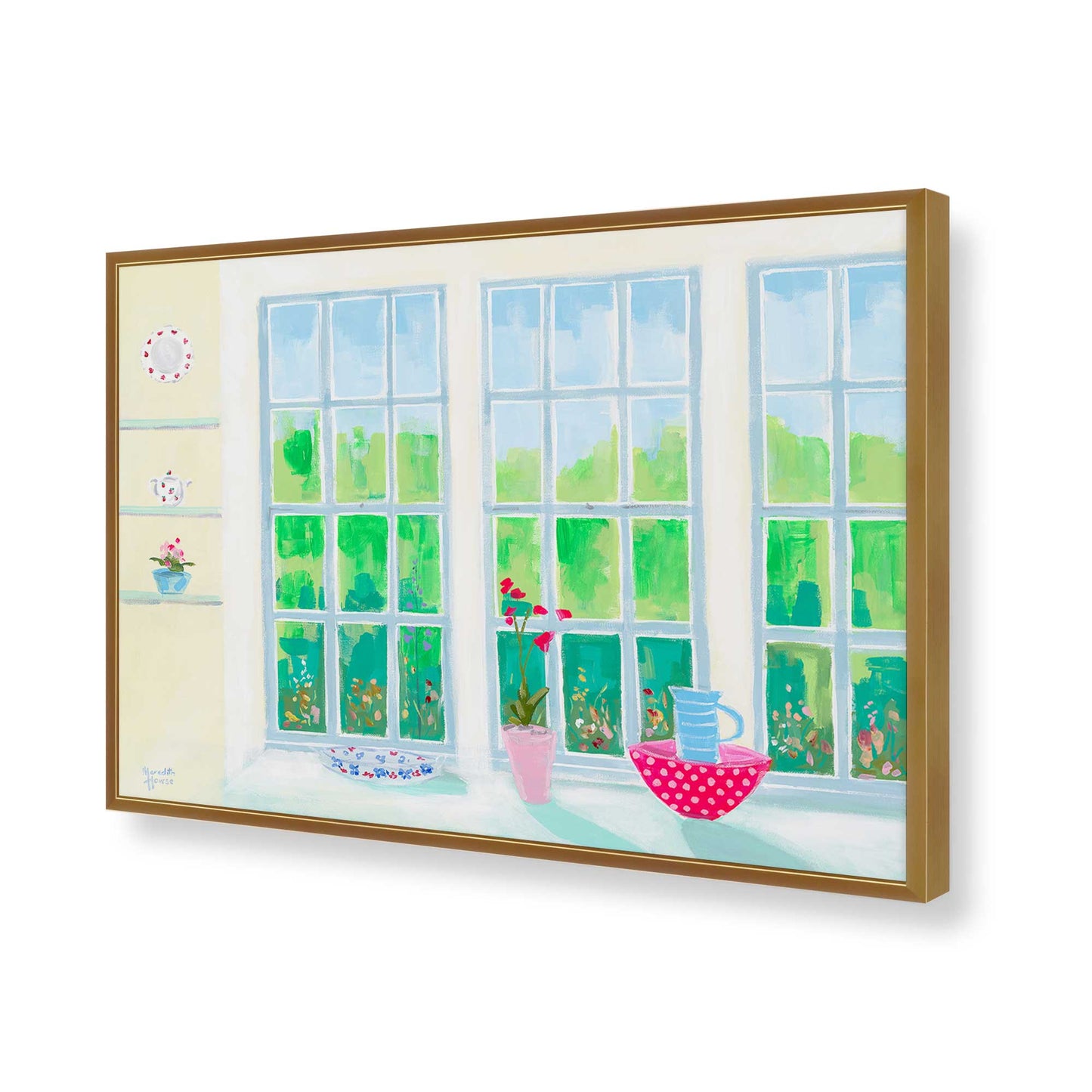 [Color:Polished Gold], Picture of art in a Polished Gold frame of the corner