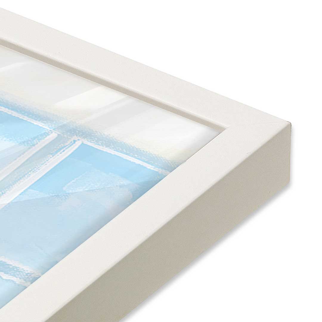[Color:Opaque White], Picture of art in a Opaque White frame at an angle