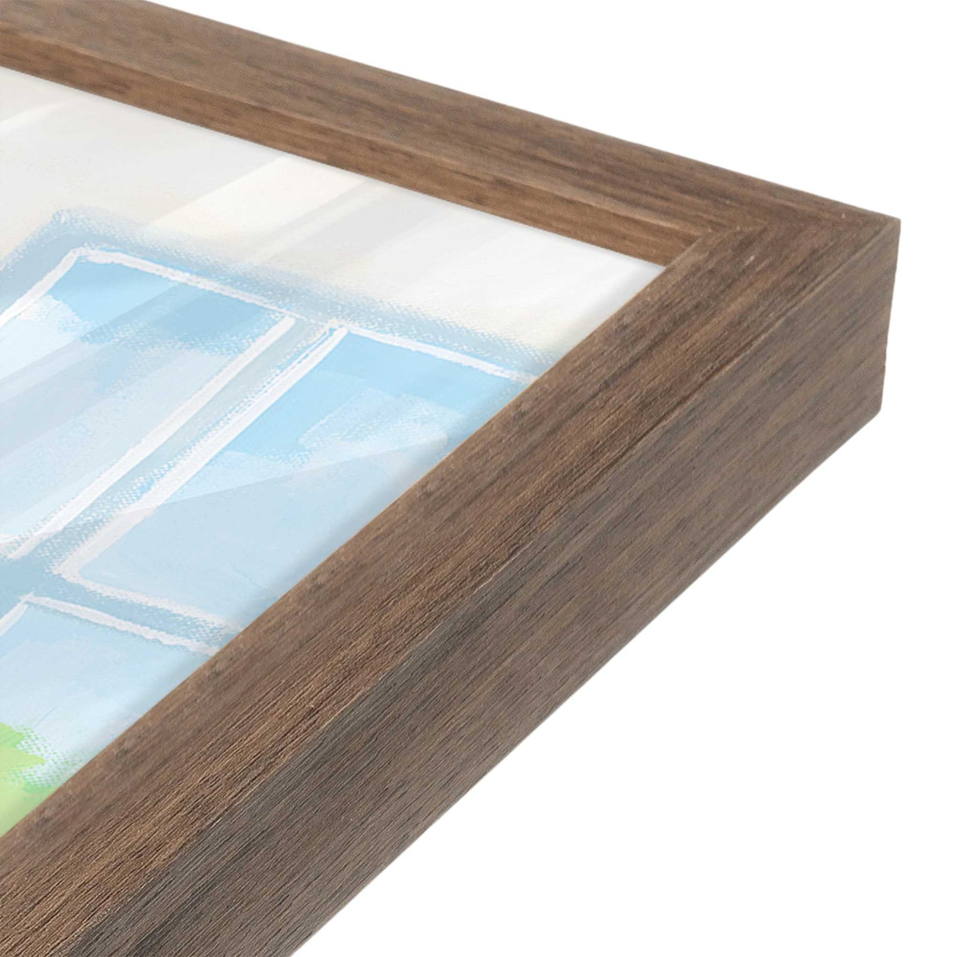 [Color:Walnut], Picture of art in a Walnut frame at an angle