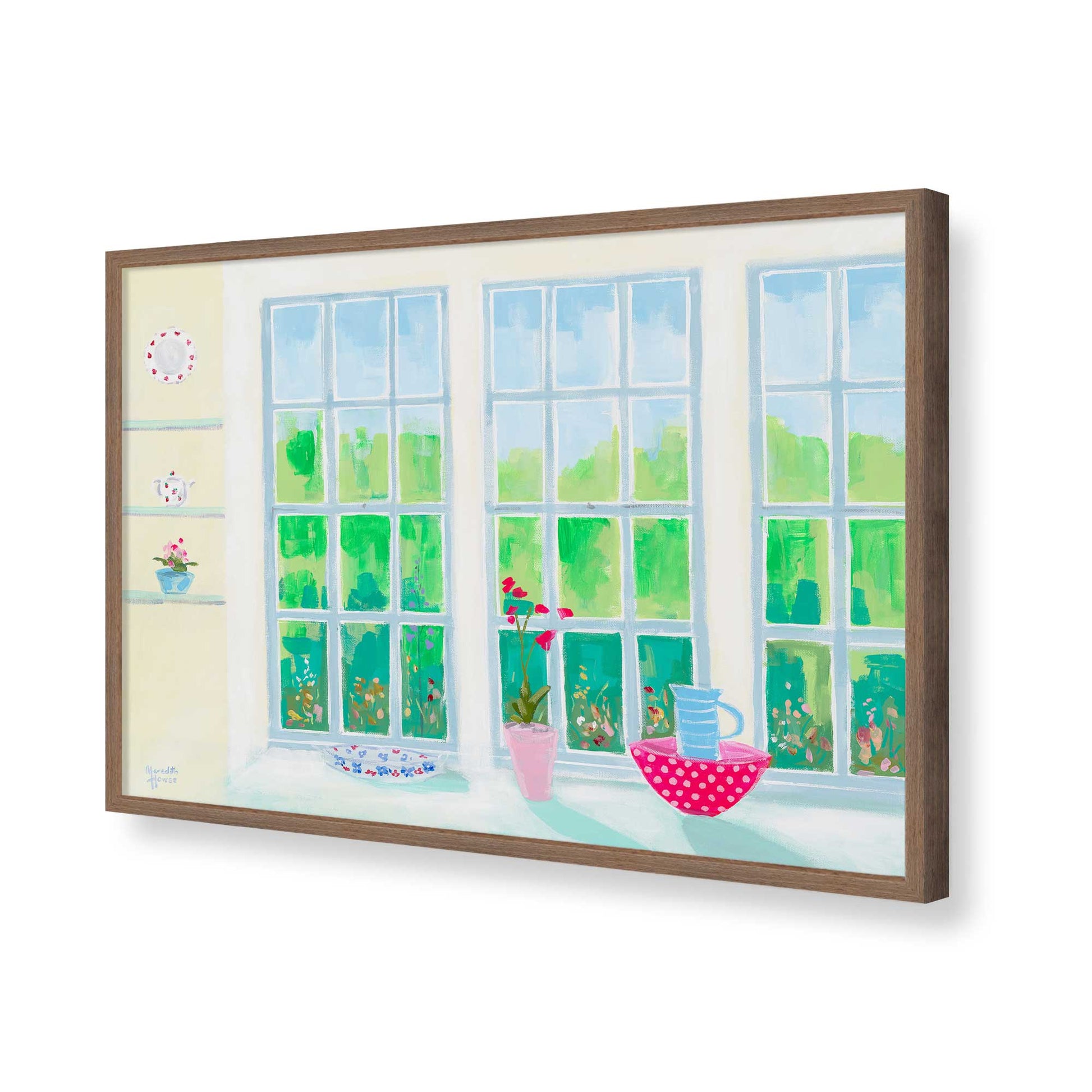 [Color:Walnut], Picture of art in a Walnut frame of the corner