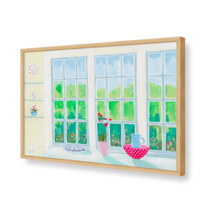 [Color:American Maple], Picture of art in a American Maple frame of the corner