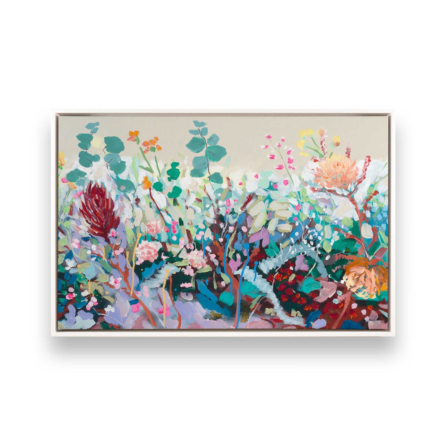 [Color:Opaque White], Picture of art in a White frame