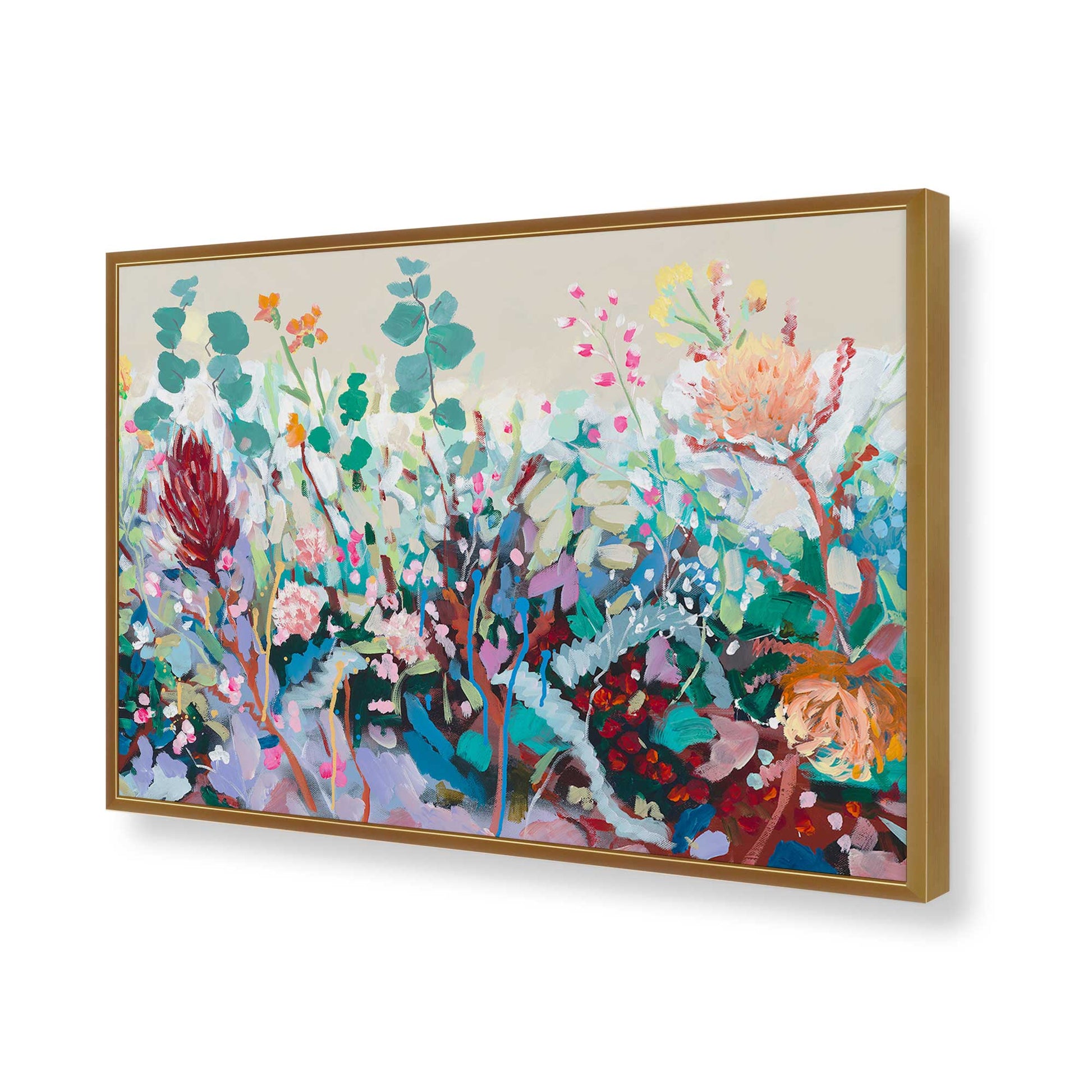 [Color:Polished Gold], Picture of art in a Polished Gold frame of the corner