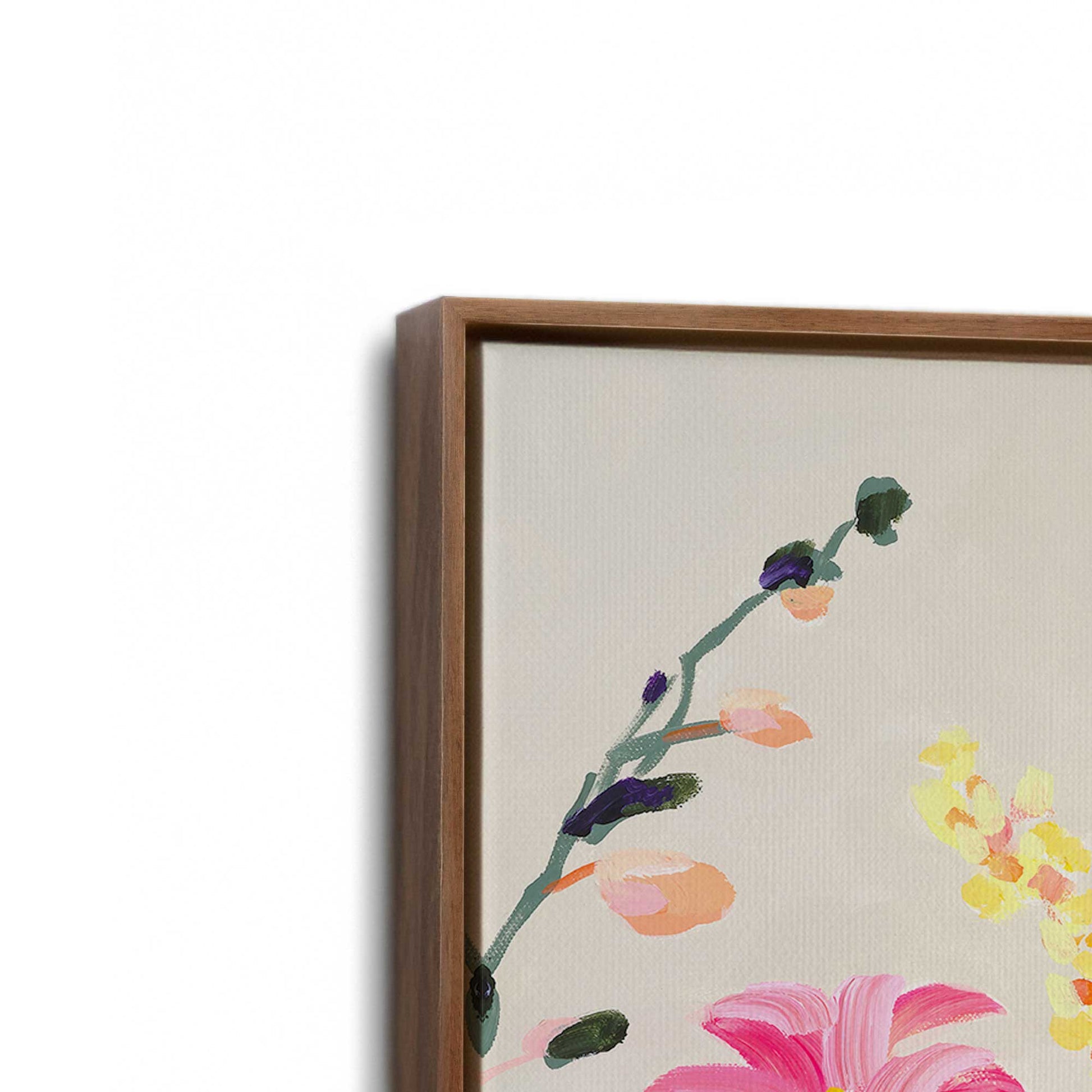 [Color:Walnut], Picture of art in a Walnut frame at an angle