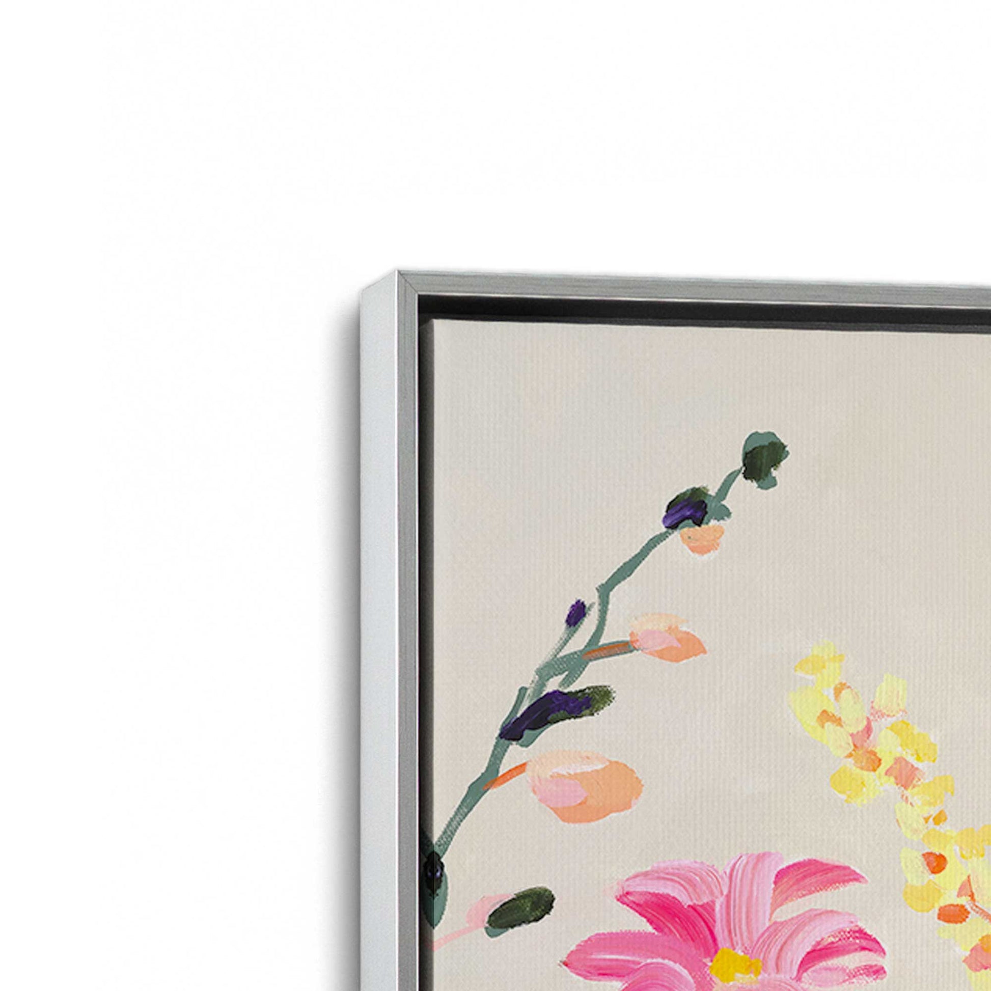 [Color:Polished Chrome], Picture of art in a Polished Chrome frame at an angle