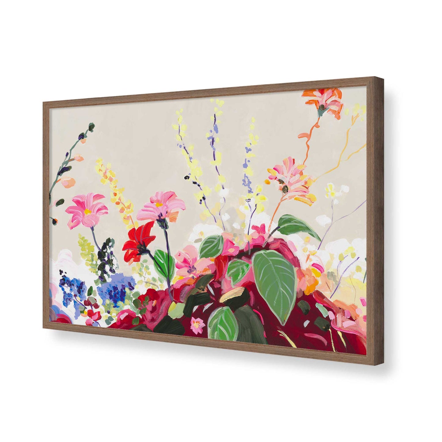 [Color:Walnut], Picture of art in a Walnut frame of the corner