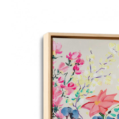 [Color:American Maple], Picture of art in a American Maple frame at an angle