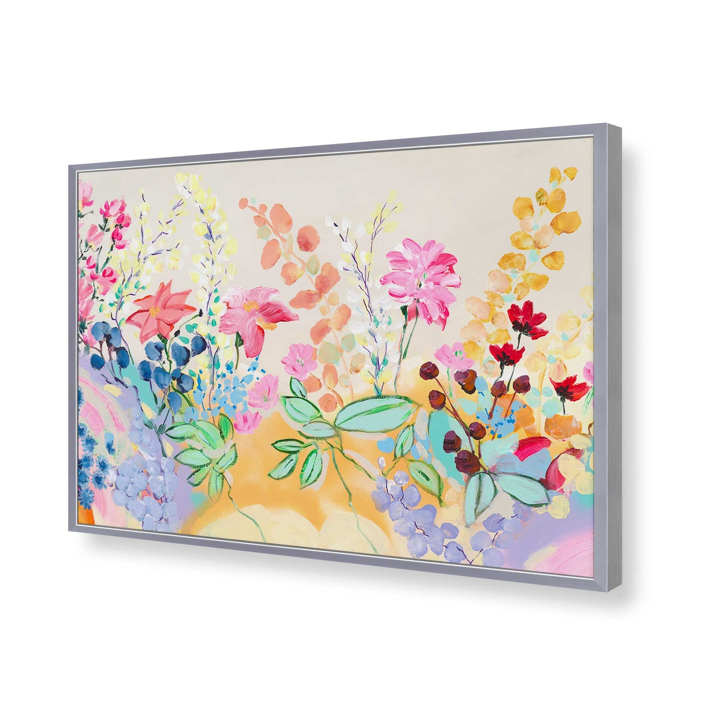 [Color:Polished Chrome], Picture of art in a Polished Chrome frame of the corner