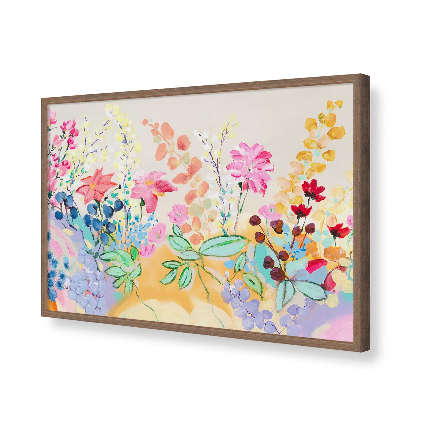 [Color:Walnut], Picture of art in a Walnut frame of the corner