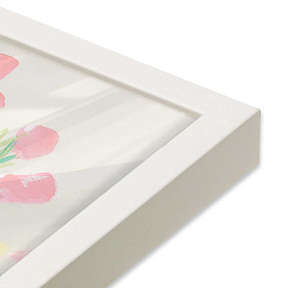 [Color:Opaque White], Picture of art in a Opaque White frame at an angle
