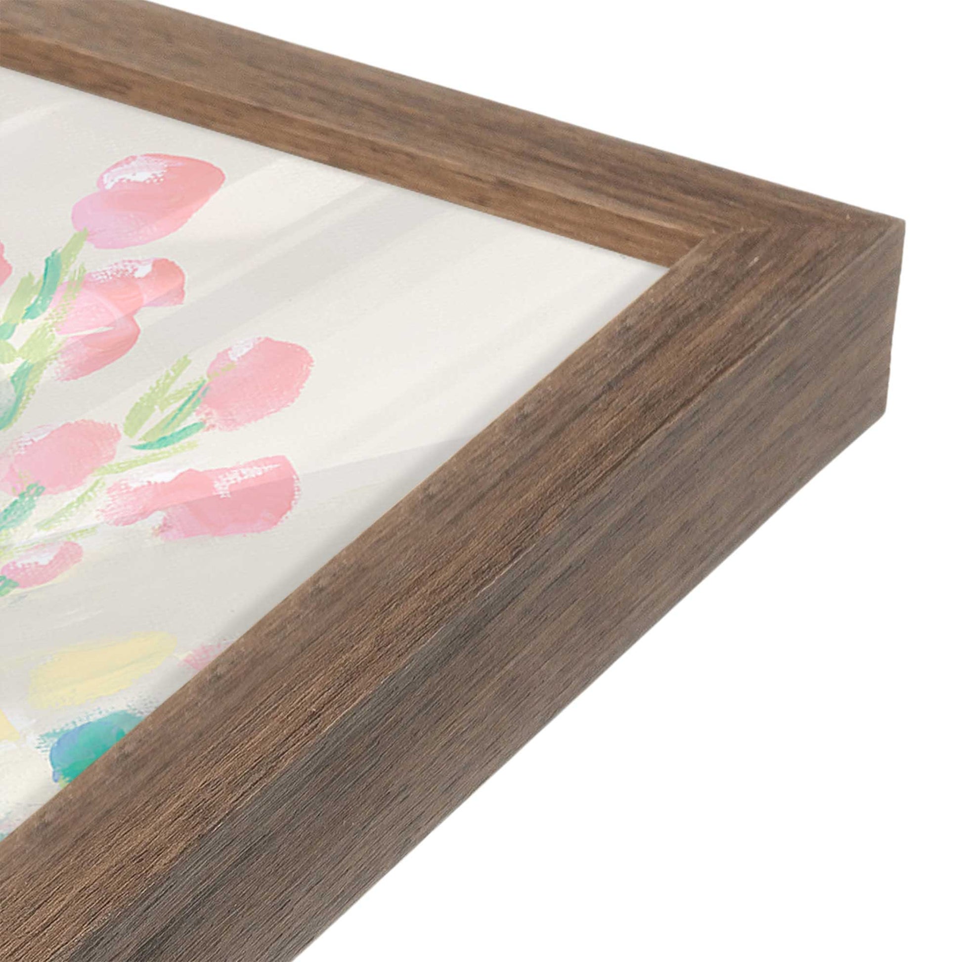 [Color:Walnut], Picture of art in a Walnut frame at an angle