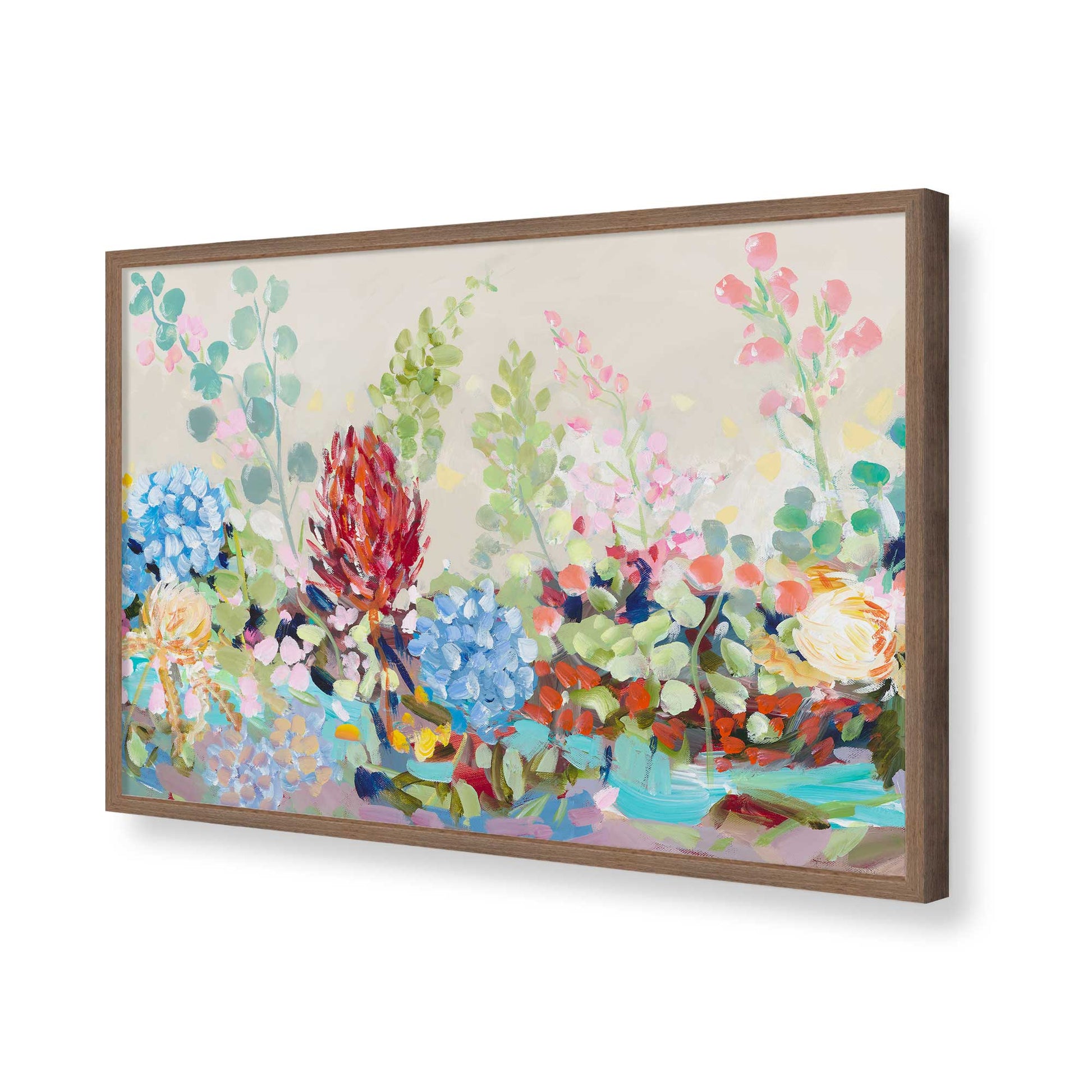 [Color:Walnut], Picture of art in a Walnut frame of the corner
