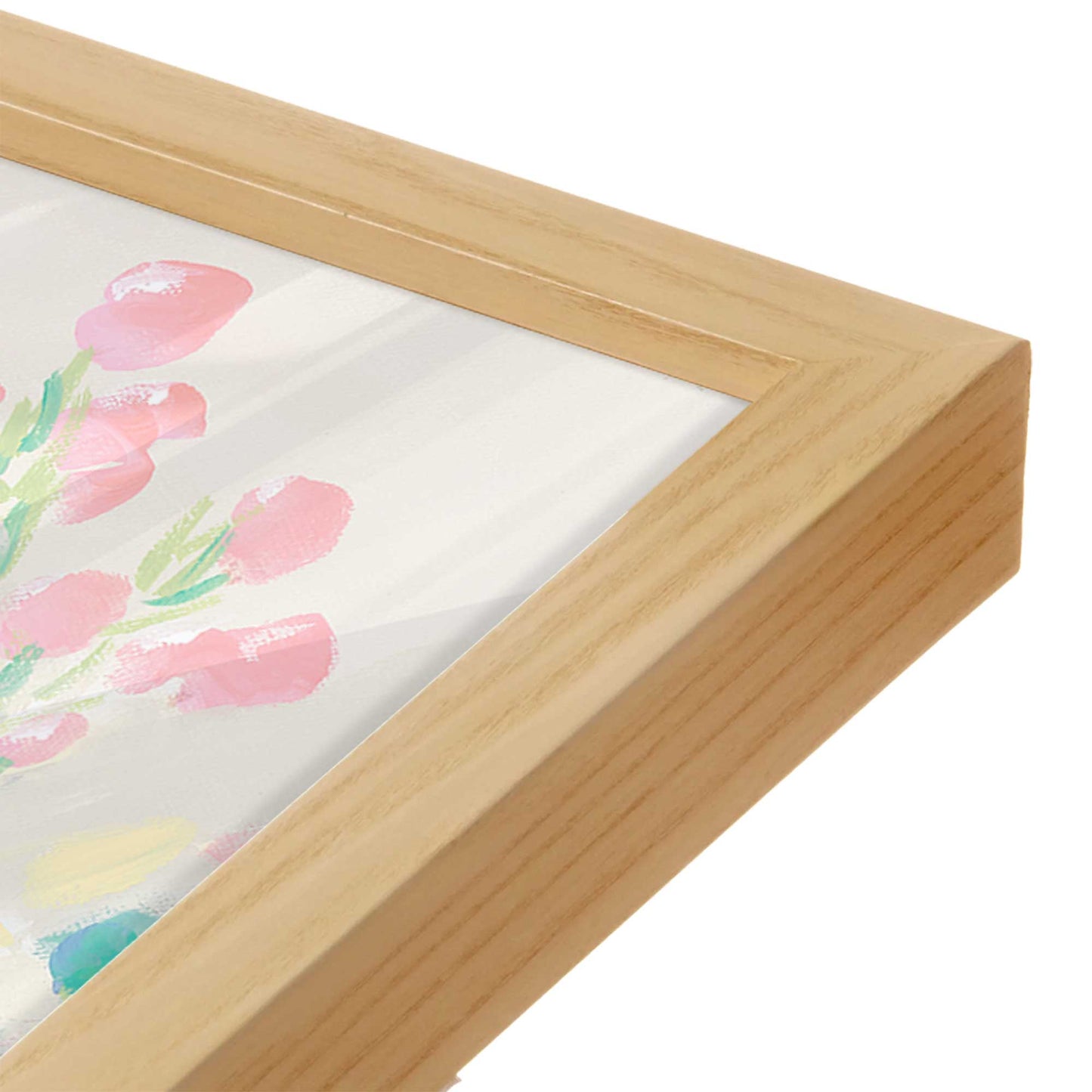 [Color:American Maple], Picture of art in a American Maple frame at an angle
