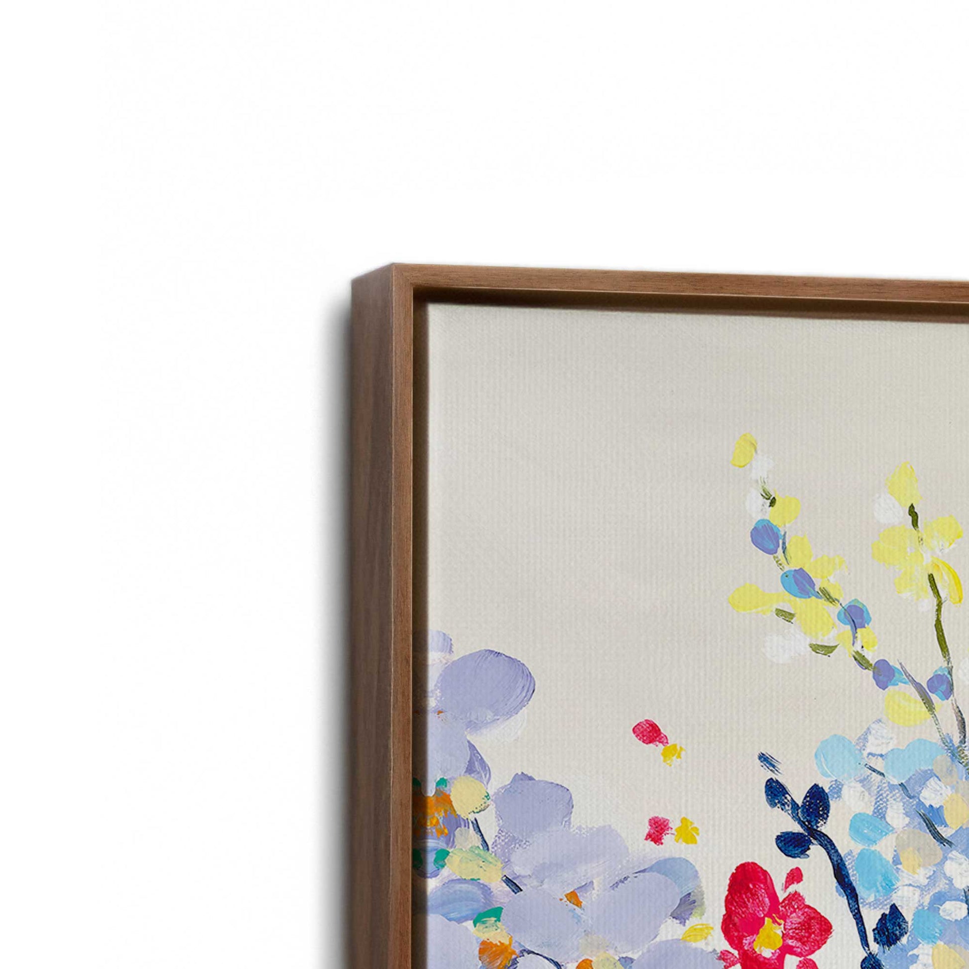 [Color:Walnut], Picture of art in a Walnut frame at an angle