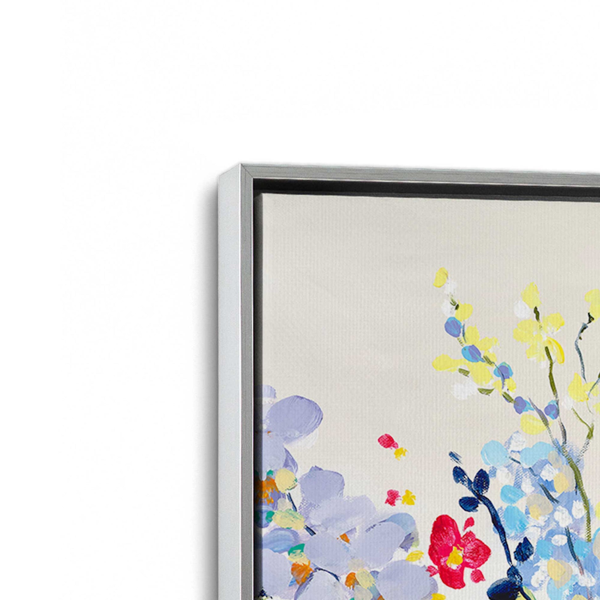 [Color:Polished Chrome], Picture of art in a Polished Chrome frame at an angle