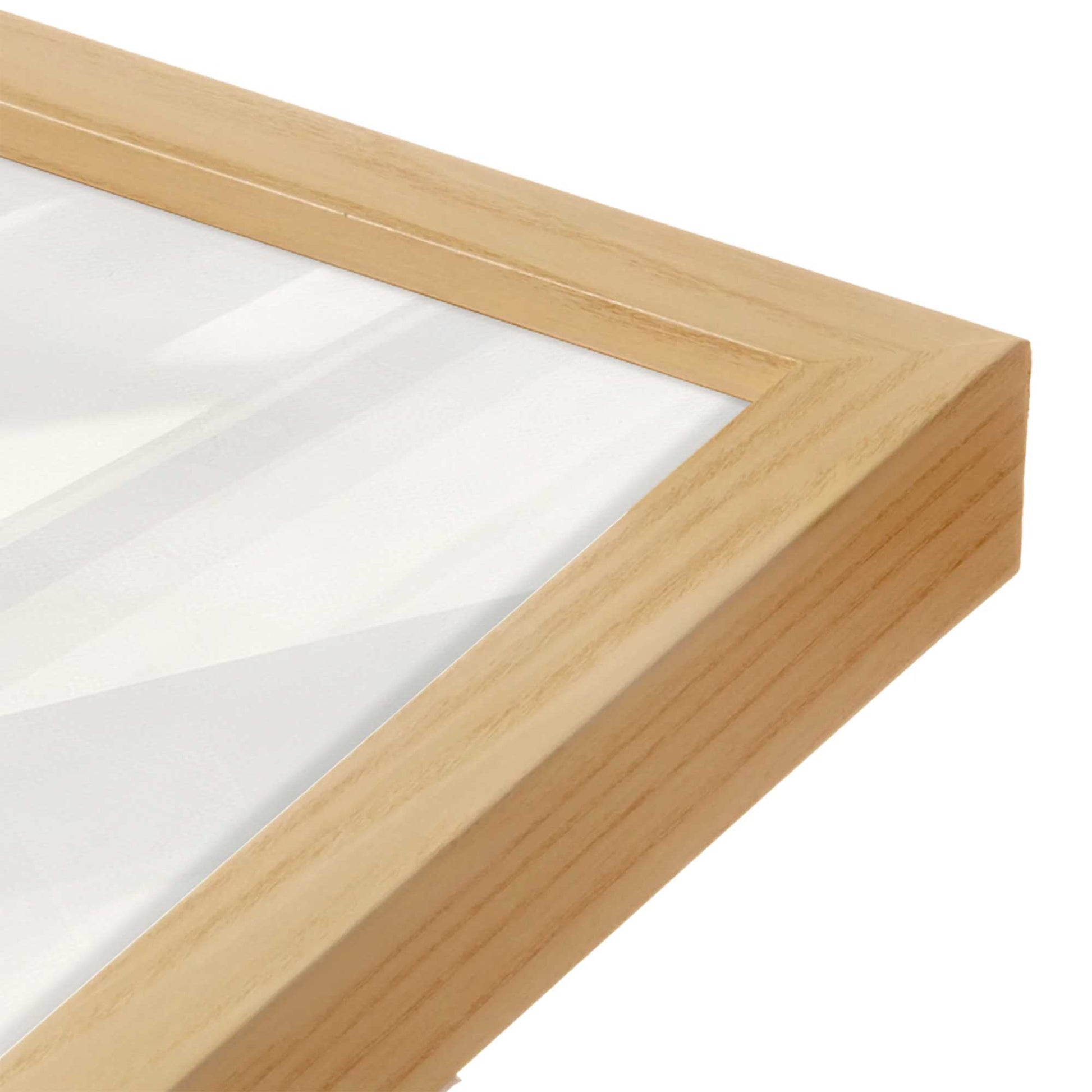 [Color:American Maple], Picture of art in a American Maple frame at an angle