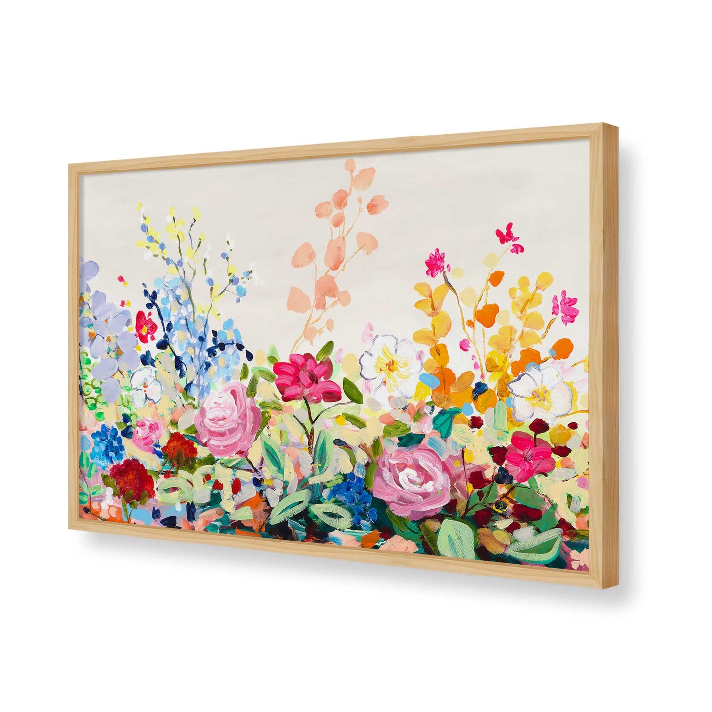 [Color:American Maple], Picture of art in a American Maple frame of the corner