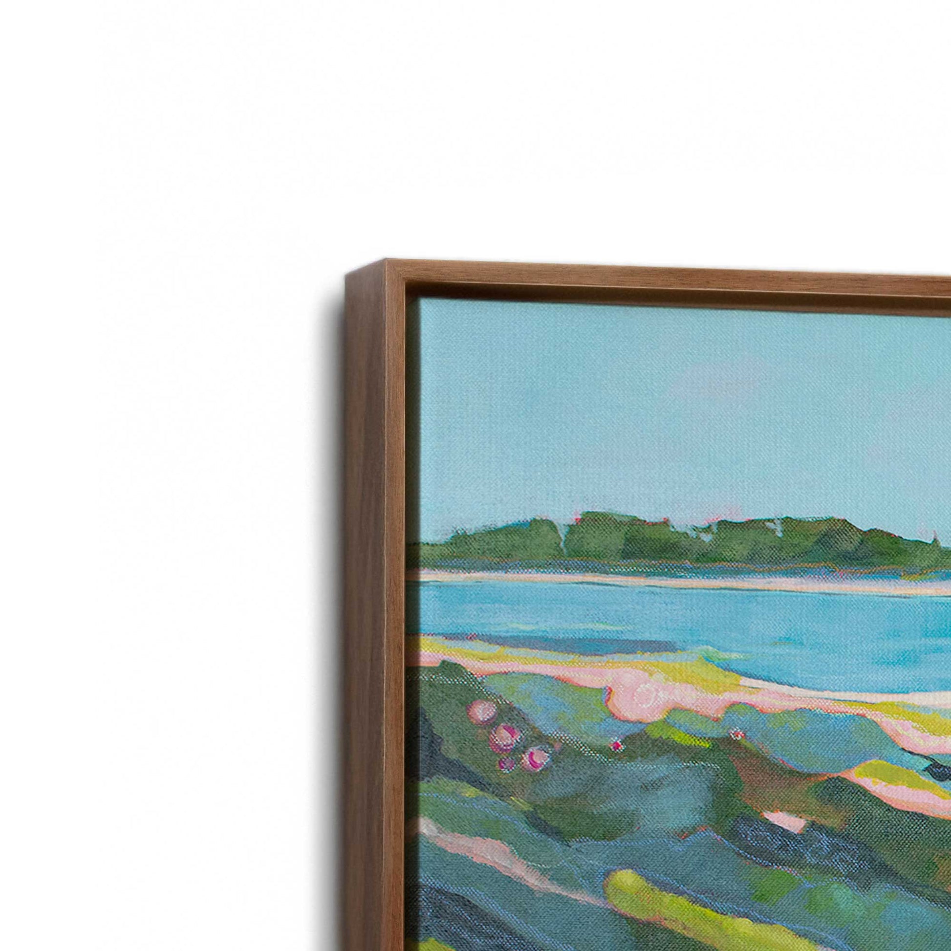 [Color:Walnut], Picture of art in a Walnut frame at an angle