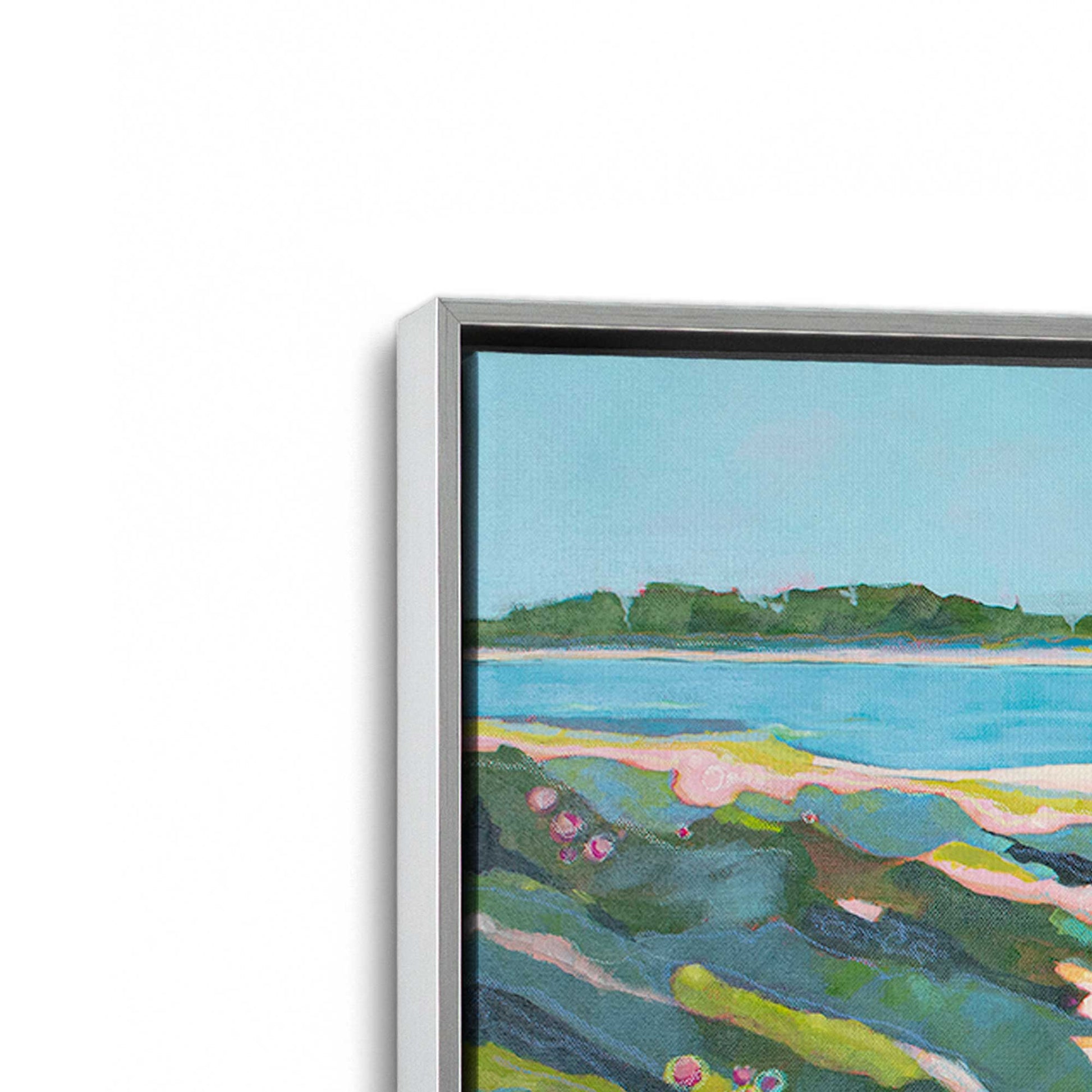 [Color:Polished Chrome], Picture of art in a Polished Chrome frame at an angle