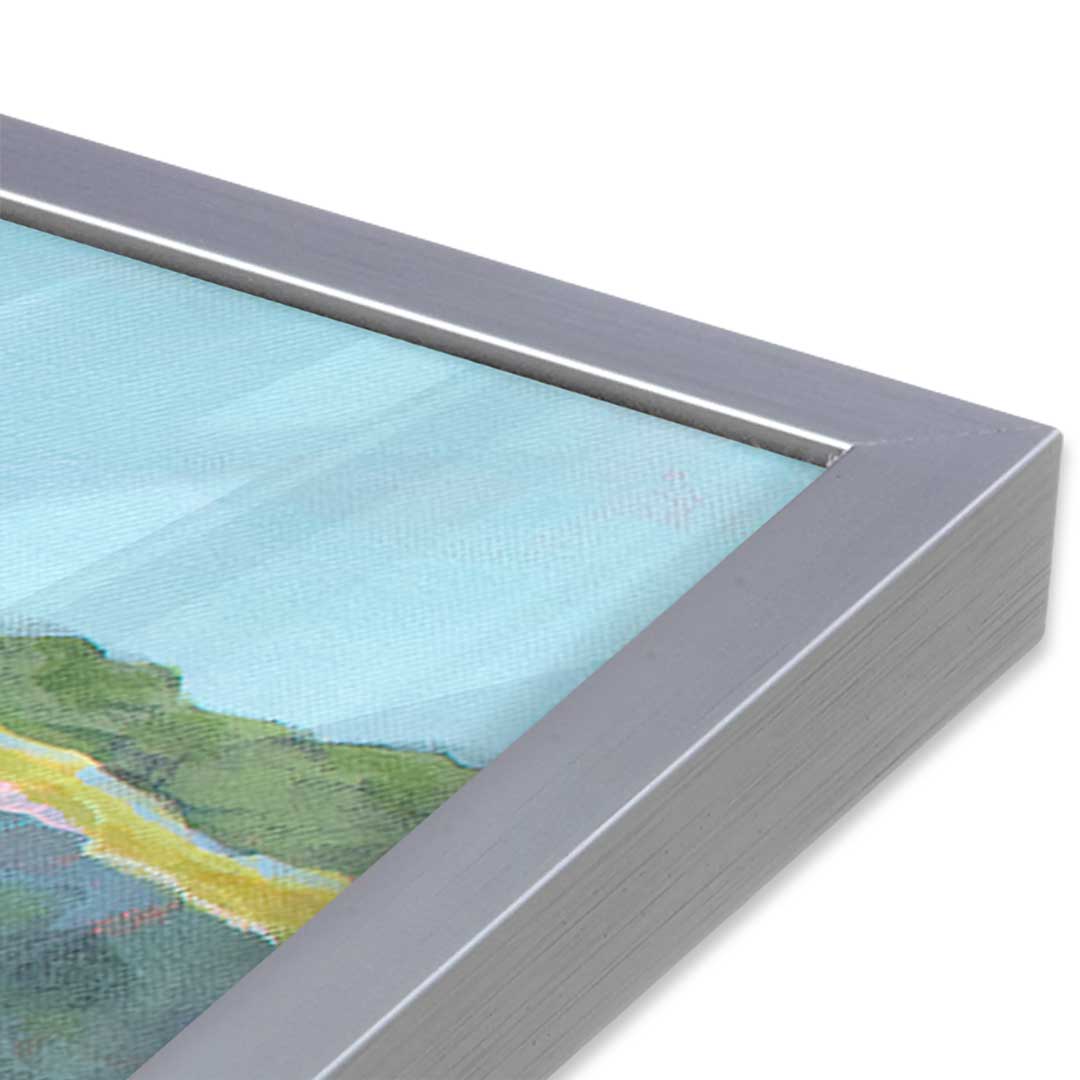 [Color:Polished Chrome], Picture of art in a Polished Chrome frame at an angle