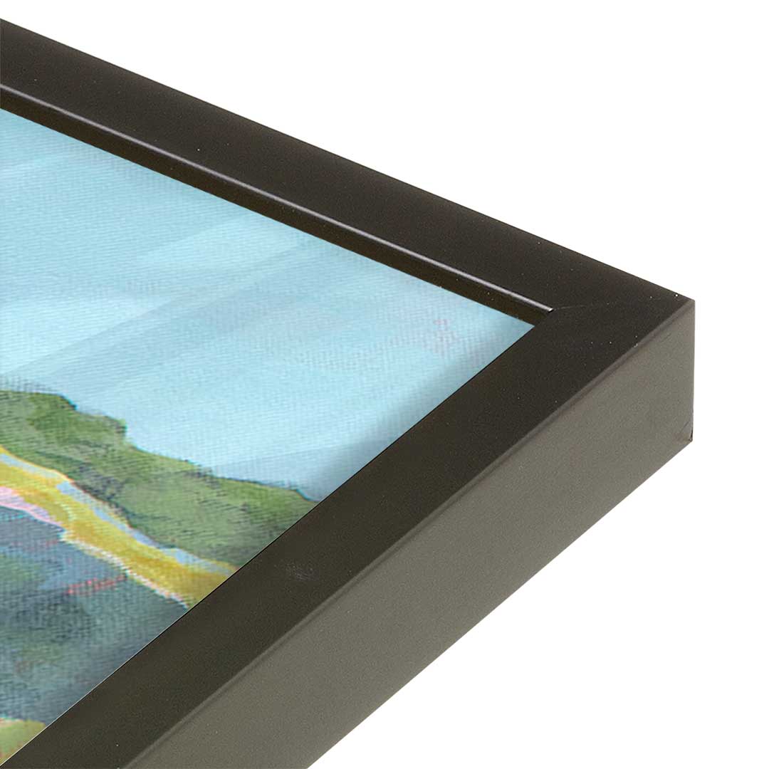 [Color:Satin Black], Picture of art in a Satin Black frame at an angle