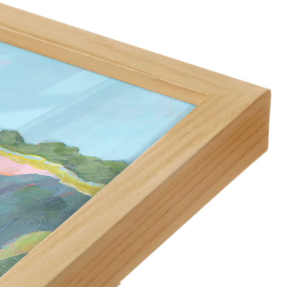 [Color:American Maple], Picture of art in a American Maple frame at an angle