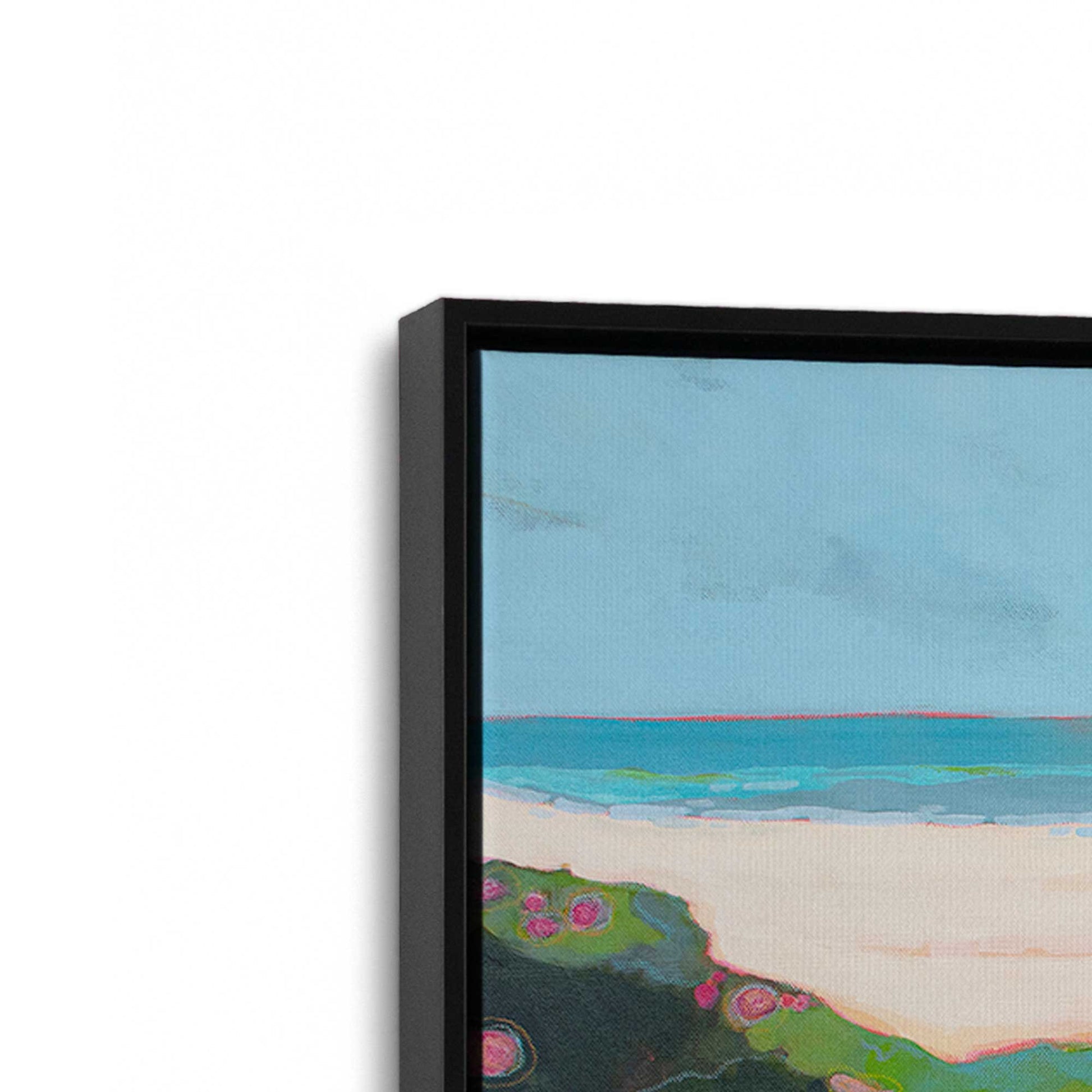 [Color:Satin Black], Picture of art in a Satin Black frame at an angle