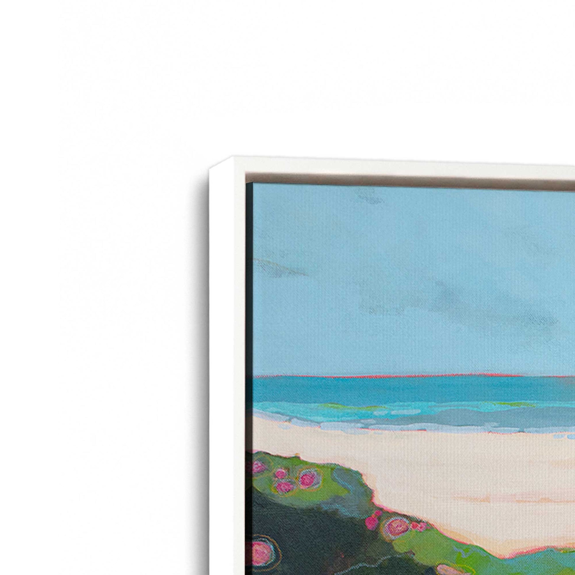 [Color:Opaque White], Picture of art in a White frame at an angle
