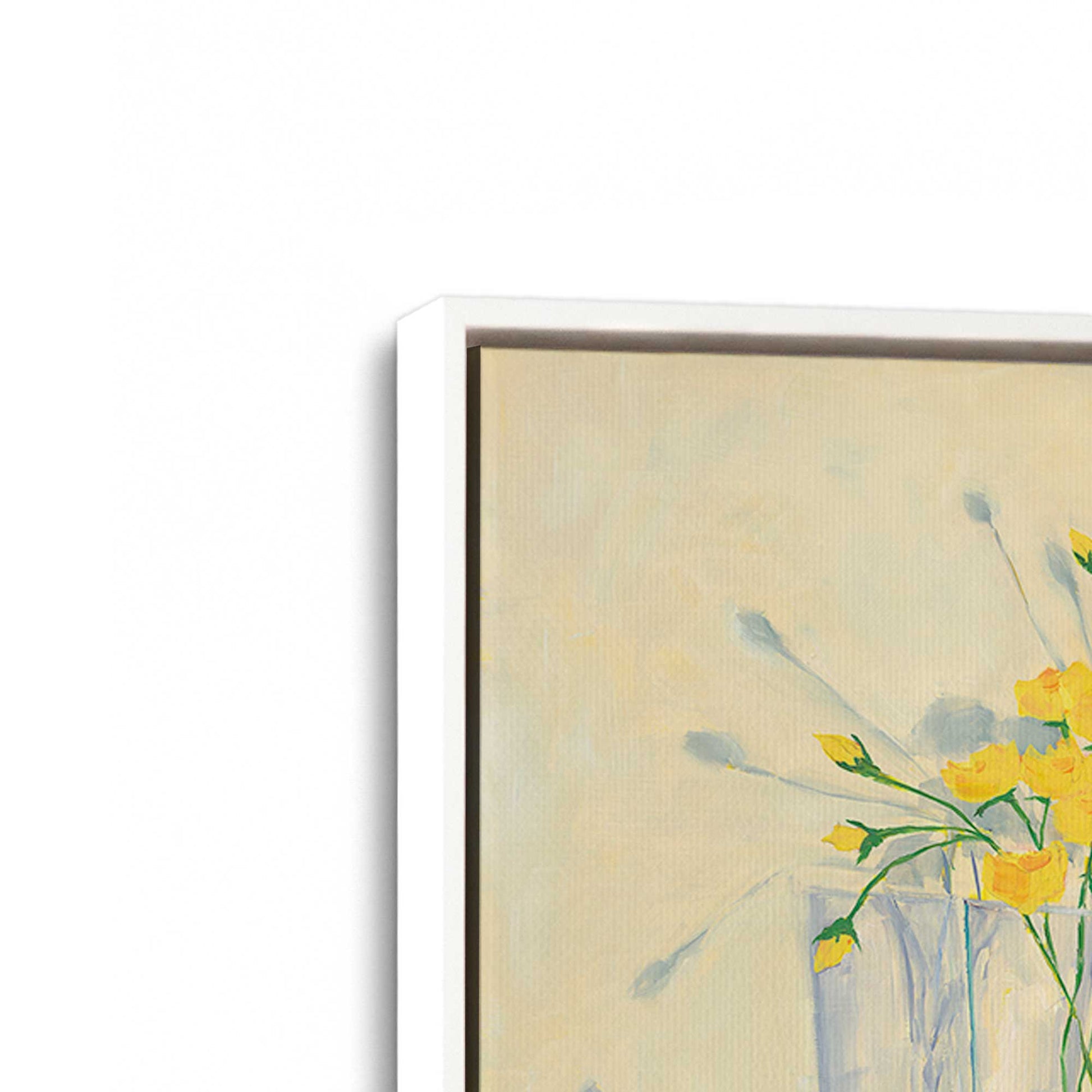 [Color:Opaque White], Picture of art in a White frame at an angle